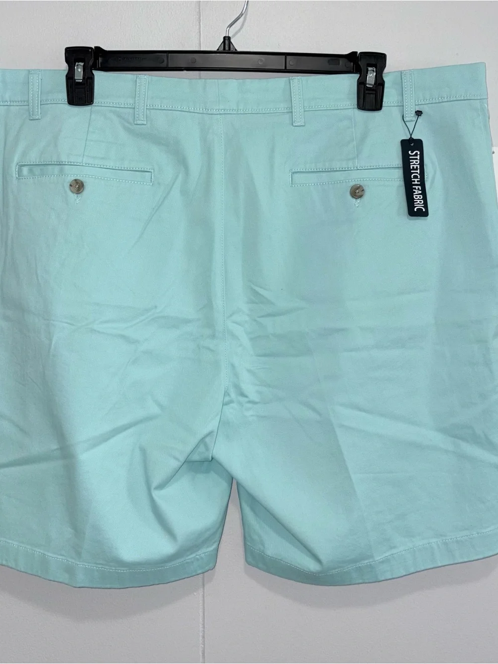 Roundtree & Yorke Mens Big & Tall Shorts 44 Frosted Blue Classic Fit NWT